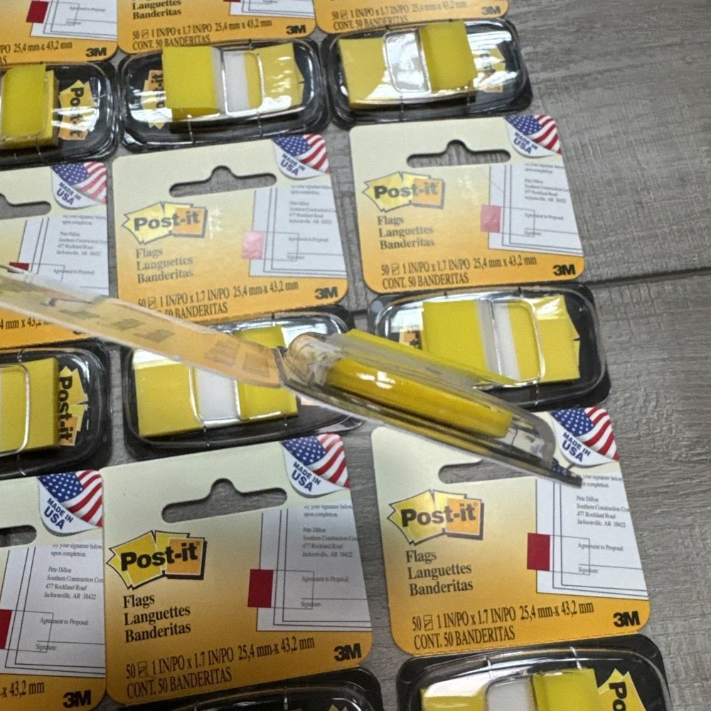 24 Pack - Post-it Standard Page Flags in Dispenser Yellow 1